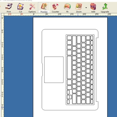Custom Printing Laptop Skin Making Machine For PET