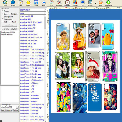 Skin Design Software Daqin Mobile Phone Sticker Cutting Machine Custom