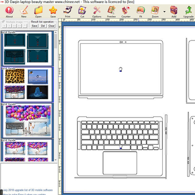 Smart DAQIN Laptop Skin Sticker Cutting Machine With Design Software Laptop Skin Machine