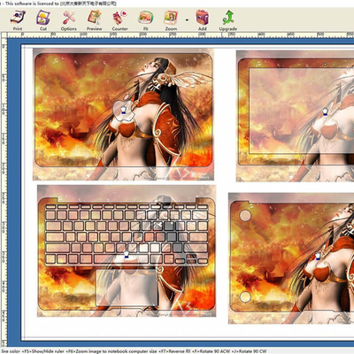 Design OEM Laptop Skin Making Machine , Laptop Skin Heat Press Machine