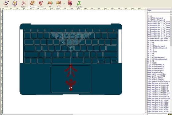 Design OEM Laptop Skin Making Machine , Laptop Skin Heat Press Machine