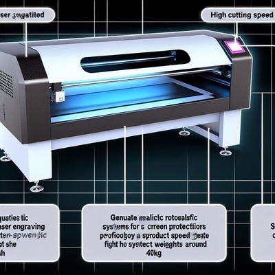 High Cutting Speed and Laser Engraving System for Screen Protector 40KG
