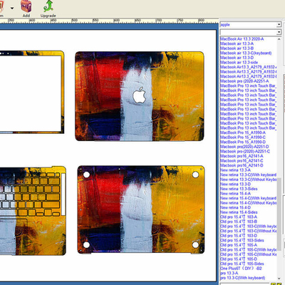 Daqin Full Body Screen Guard Laptop Skin Making Machine Software ODM